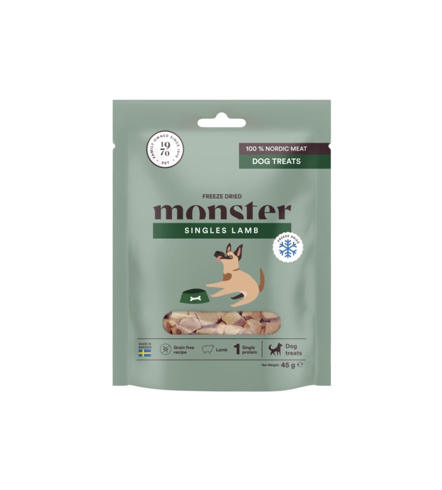 Monster dog treats freeze dried lamb 150g